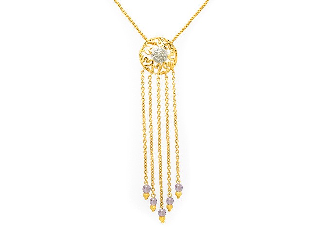 Zandra Rhodes 9ct Gold Amethyst 