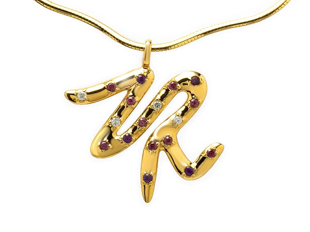 Zandra Rhodes 9ct Yellow Gold Multi Gemstone Necklace