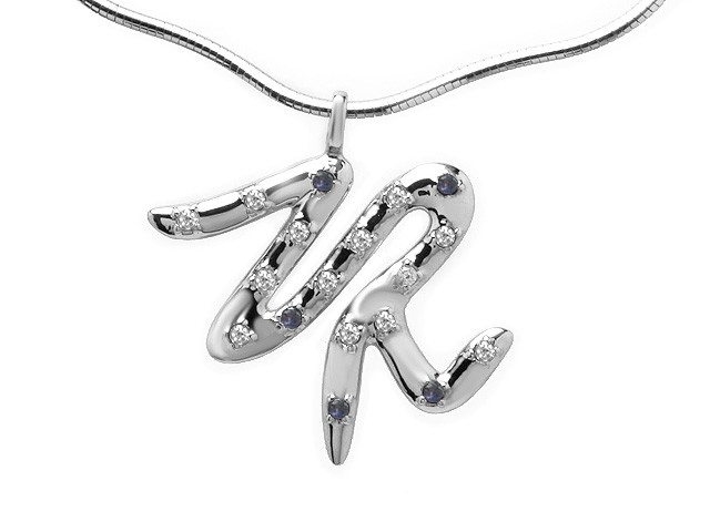 Zandra Rhodes 9ct White Gold Multi Gemstone Necklace