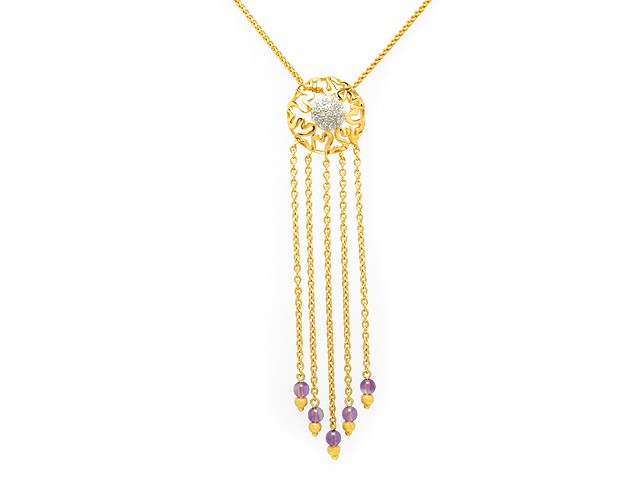 Zandra Rhodes Silver Amethyst 