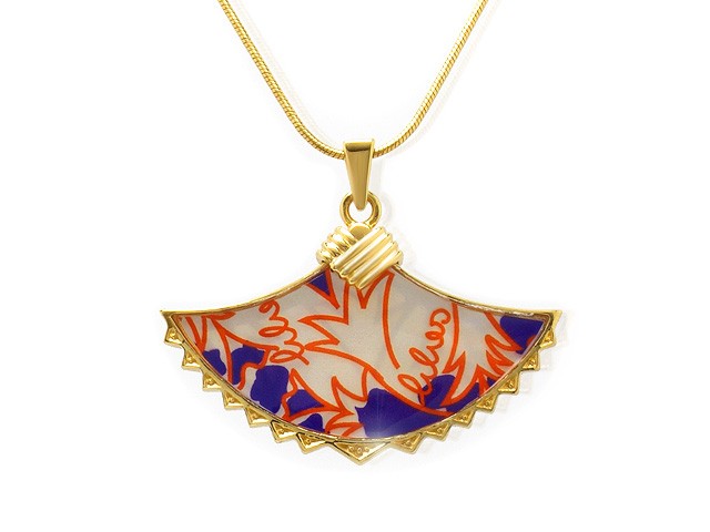 Zandra Rhodes Plated Silver Mother of Pearl Necklace