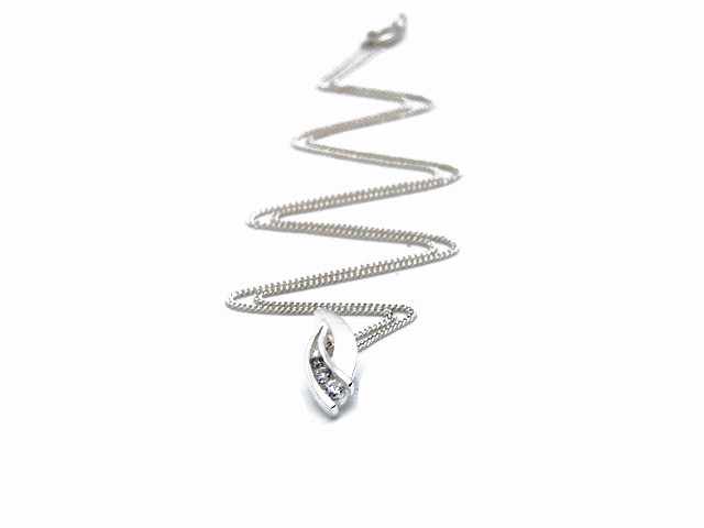 Classic Silver Necklace with White CZ