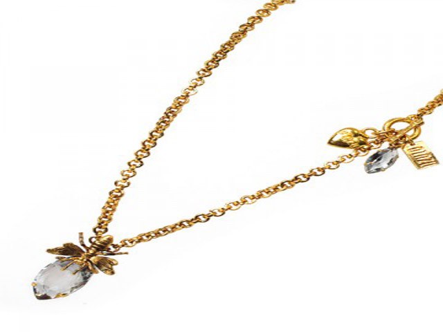 Otazu Gold Tone Crystal Necklace