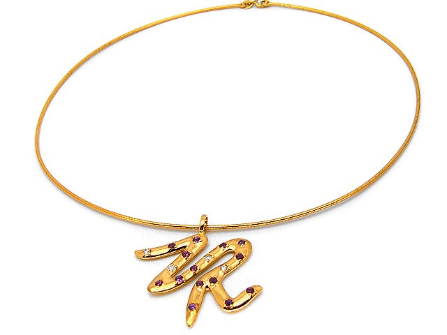 Zandra Rhodes Gold Plated Silver MultiGemstone Necklace