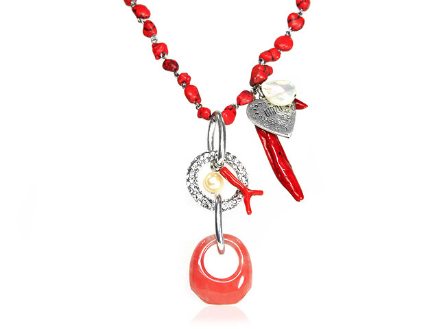 Otazu Multi Stone Drop Necklace
