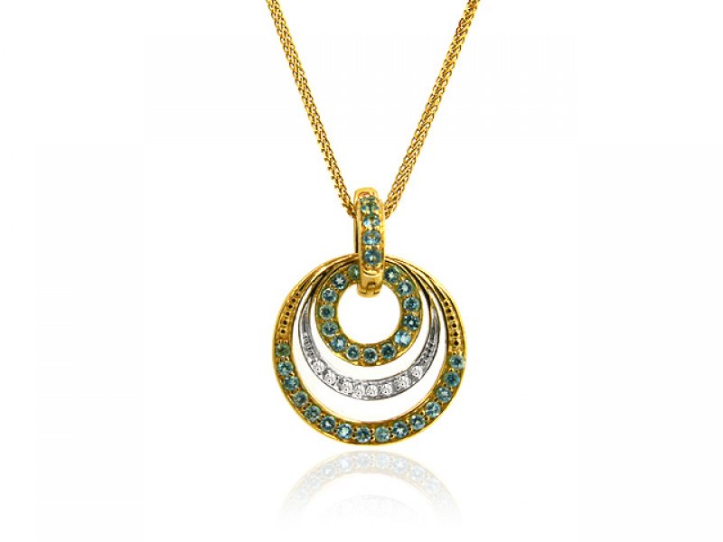 9ct Yellow Gold Light Blue Topaz 