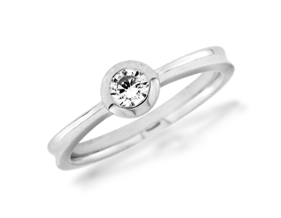 9ct White Gold 0.15ct Diamond Ring