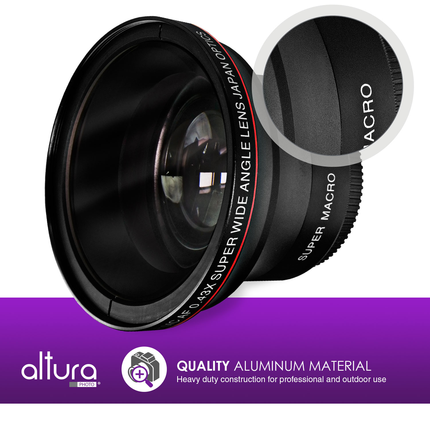 58mm Fisheye Lens + Wide Angle Lens + Filters Kit for Canon T6i T5i T4i