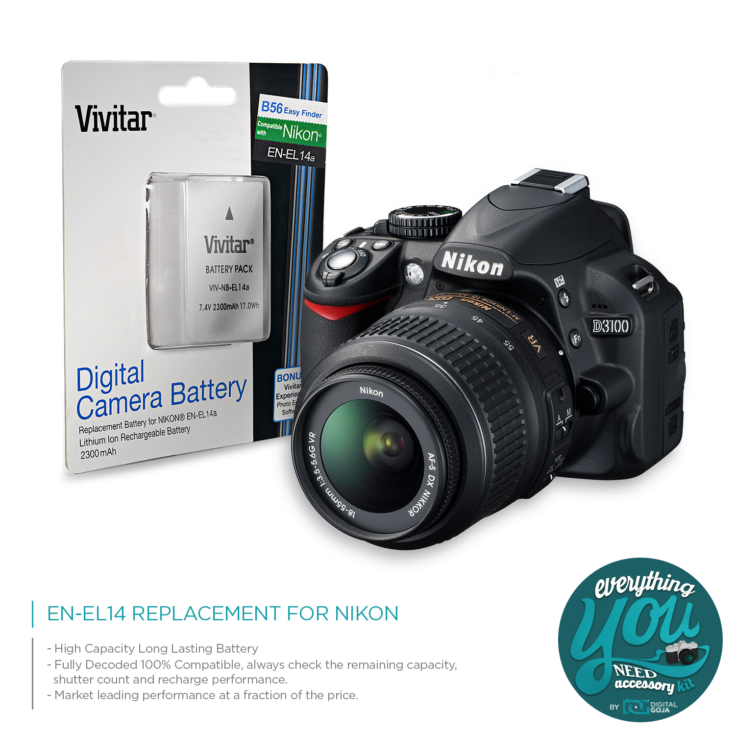 NIKON D5300 / D5200 Camera Advanced Accessory Kit Flash, Bag, Lenses & Filters 197.00