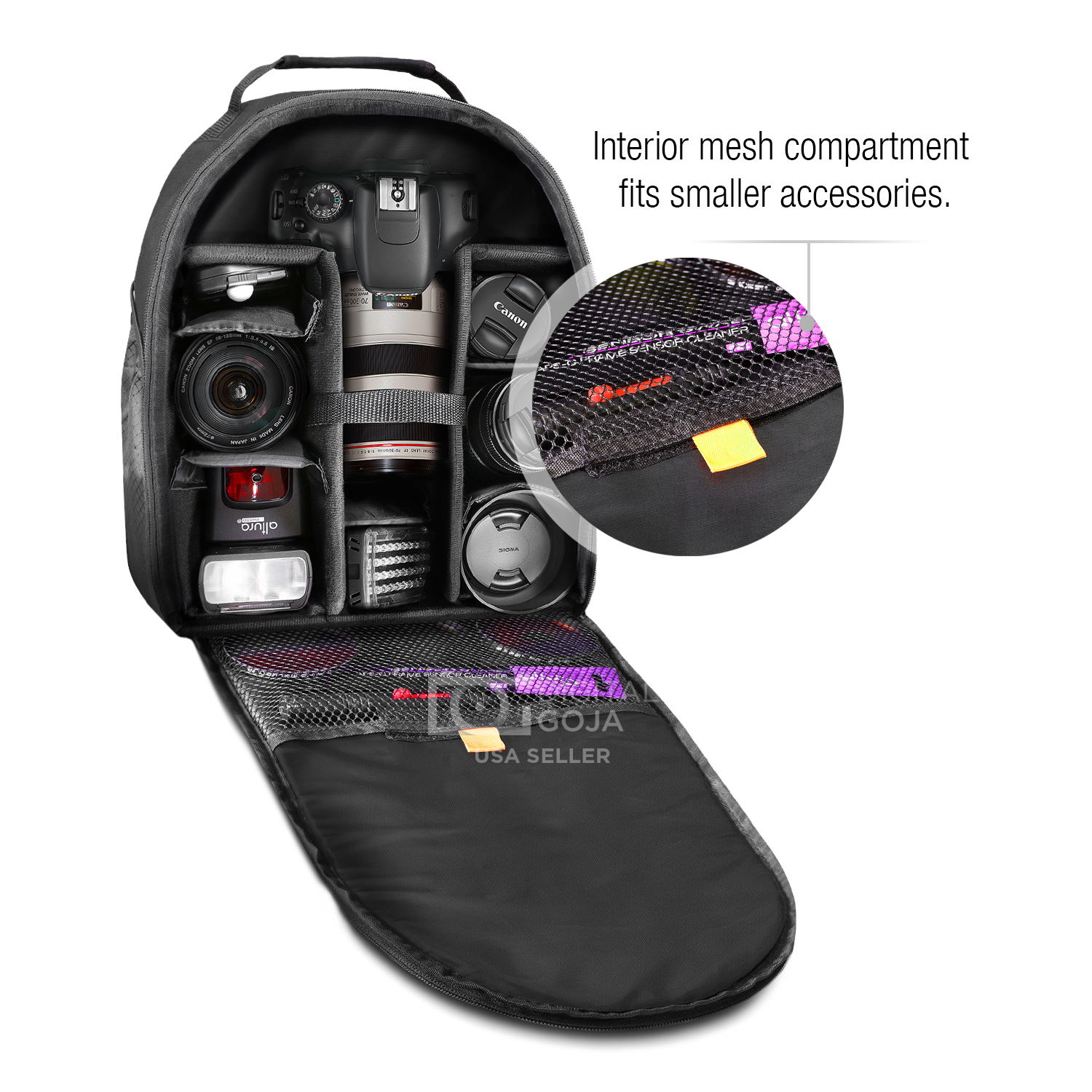 Vivitar Camera Backpack Bag + Altura DSLR Wrist Strap + Mini Tripod Canon Nikon eBay