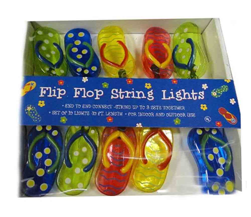 10 plastic FLIP FLOP Party STRING LIGHTS Beach Luau Decor eBay