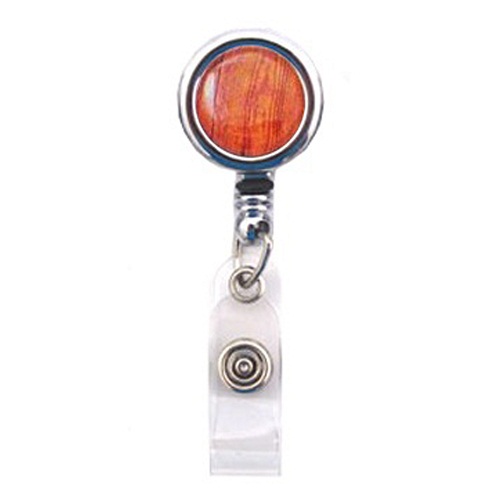 Wood Id Card Reel Retractable Name Badge Holder eBay