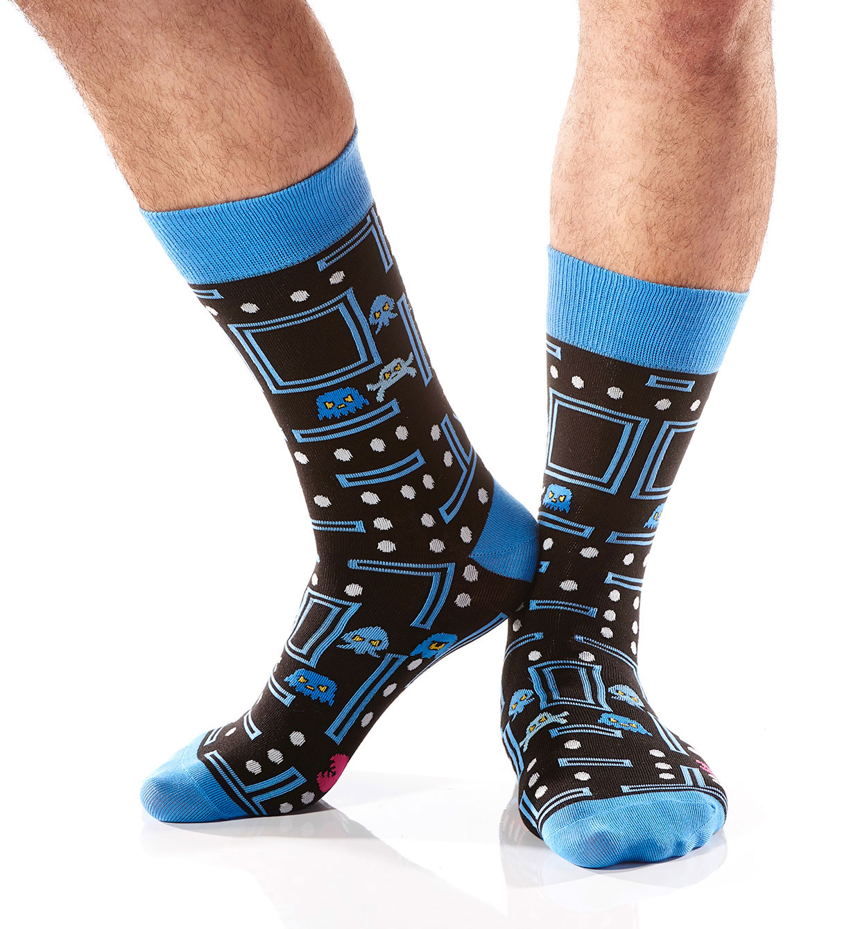 Yo Sox Men'S Novelty Crew Socks In Fun Designs Sharks, Video Games