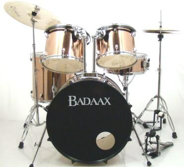 Badaax Formula 5 Piece Drum Set w/ Hardware Spun Gold