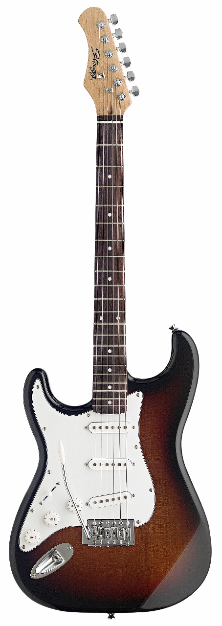 Stagg S300LH-SB Left Hand Standard Style Electric Guitar Sunburst
