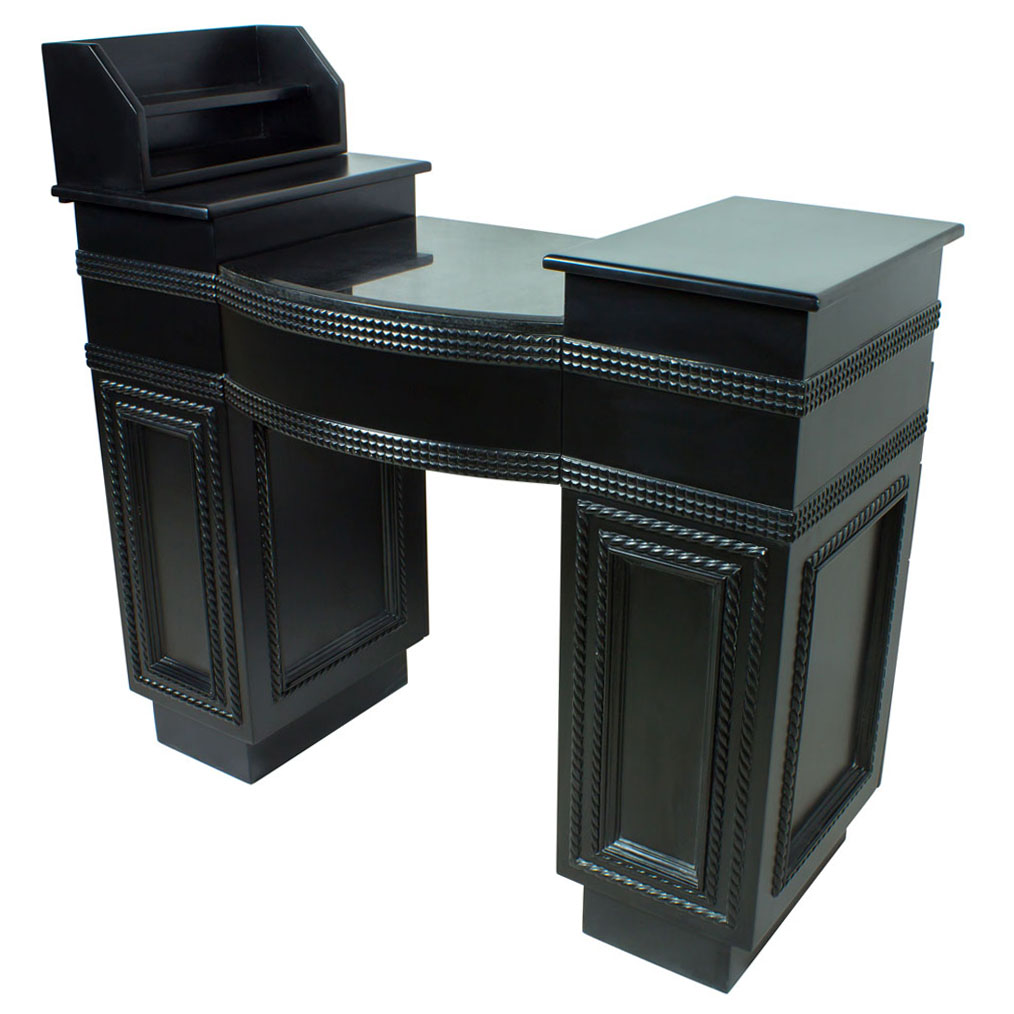 "Harrison" Black Manicure Table With Granite Top eBay