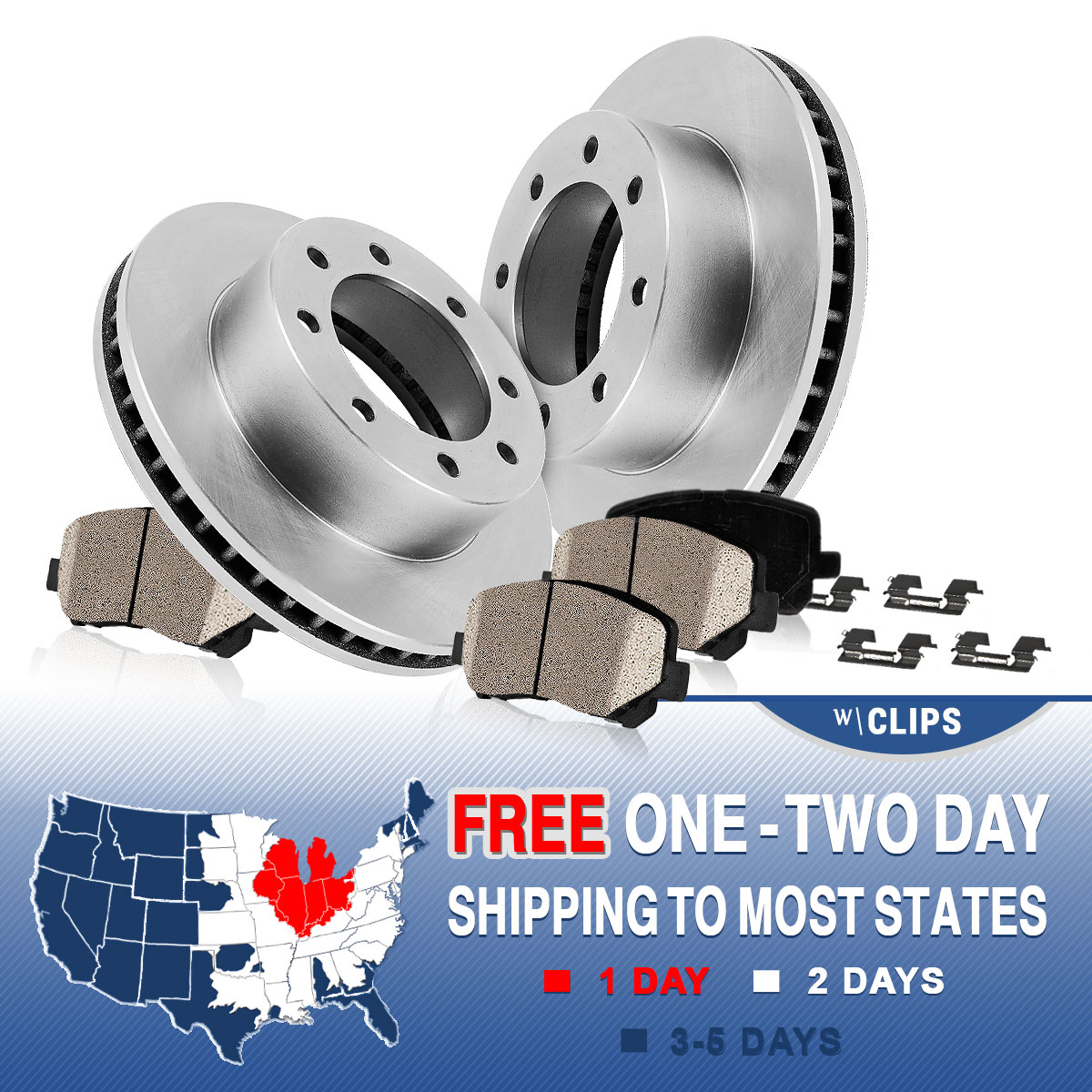 Rear 340mm Brake Rotors and Ceramic Pads 2007 2008 2009 2010 2011 FORD