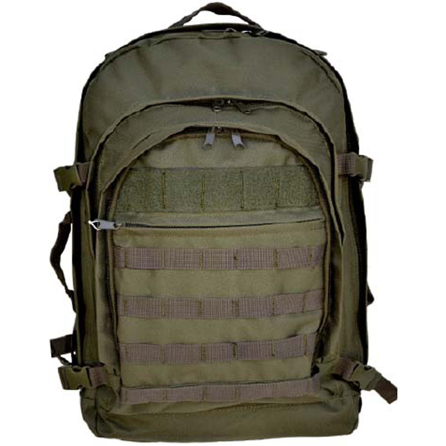 Explorer Deluxe Large MOLLE Tactical Backpack with Four Compartments OD