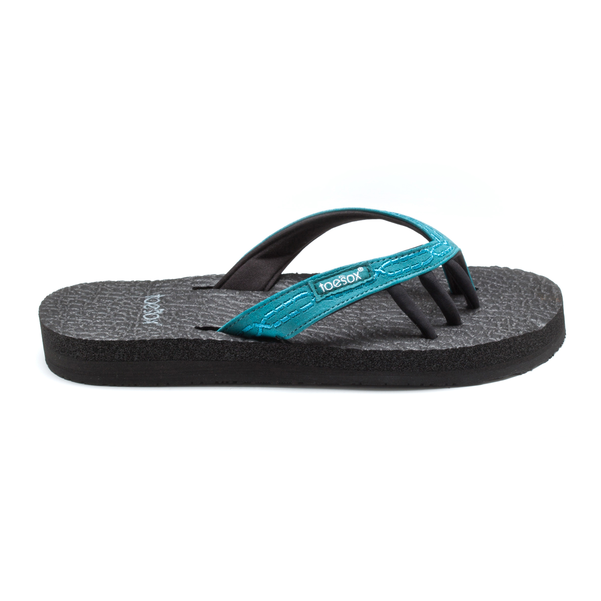 flat teal sandals