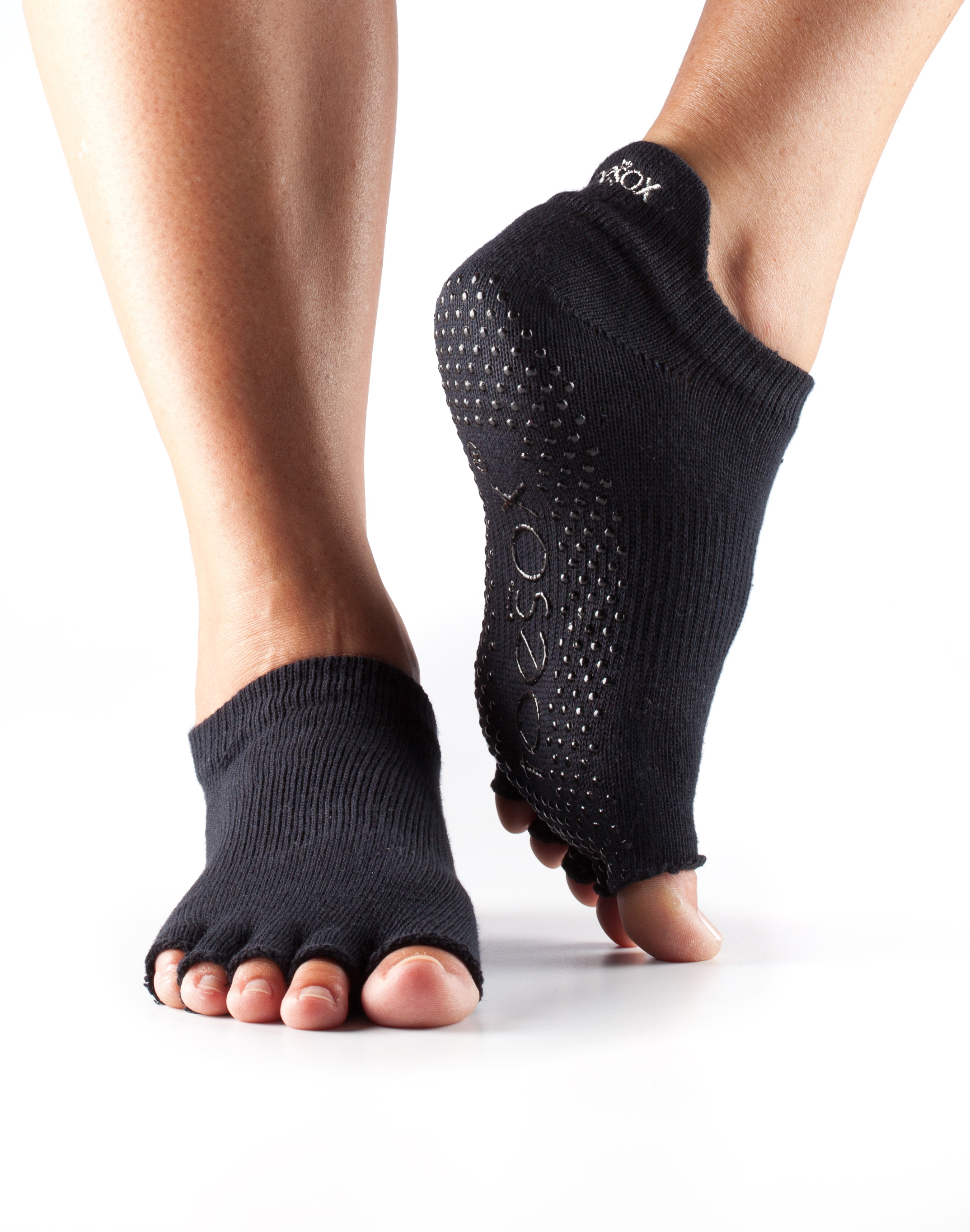 Toesox Grip Half Toe Low Rise Black Size XLarge eBay