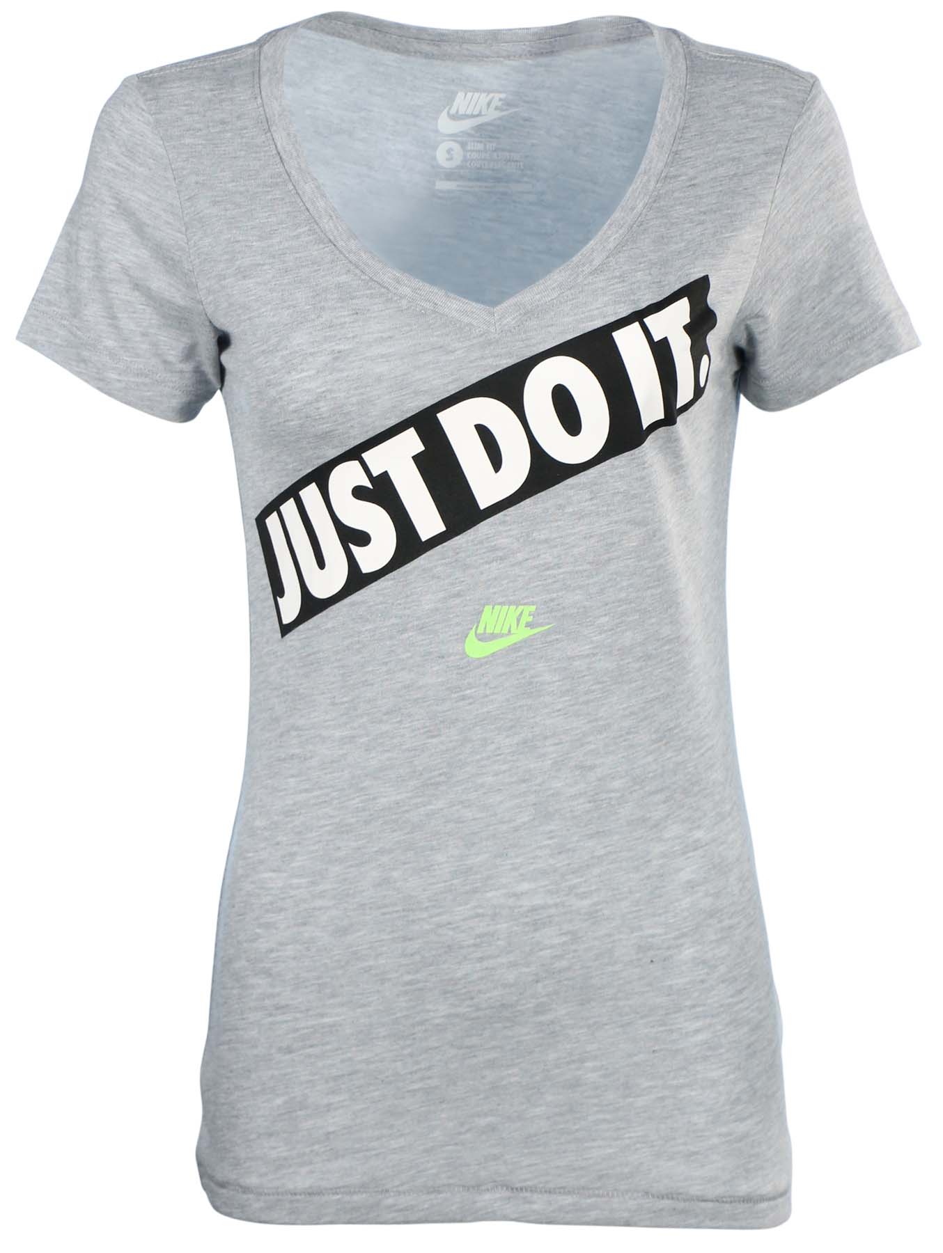 Nike Women's Just Do It Slim Fit VNeck TShirt eBay
