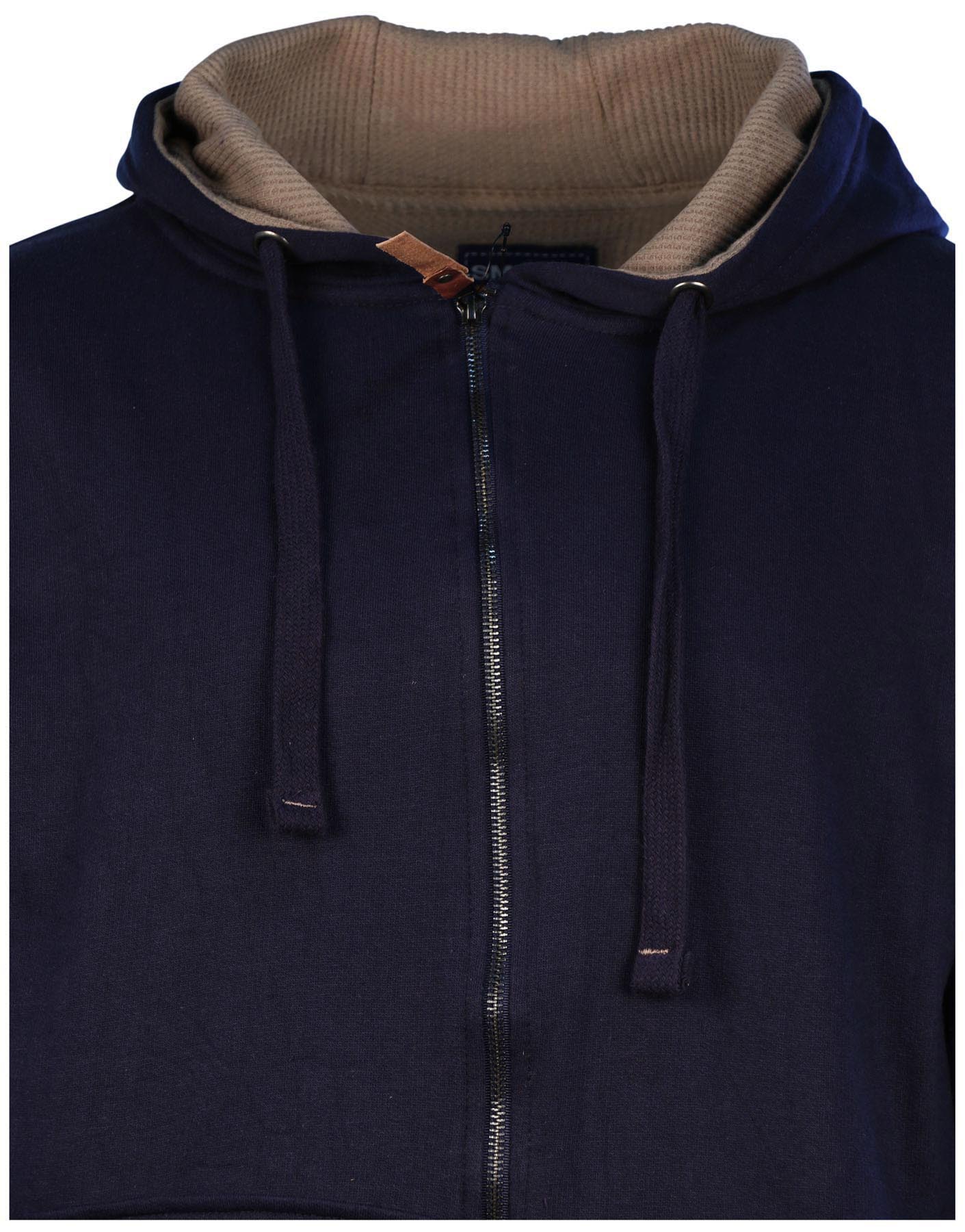 Smith's Workwear Men's Thermal Lined Fleece Full Zip Hoodie eBay