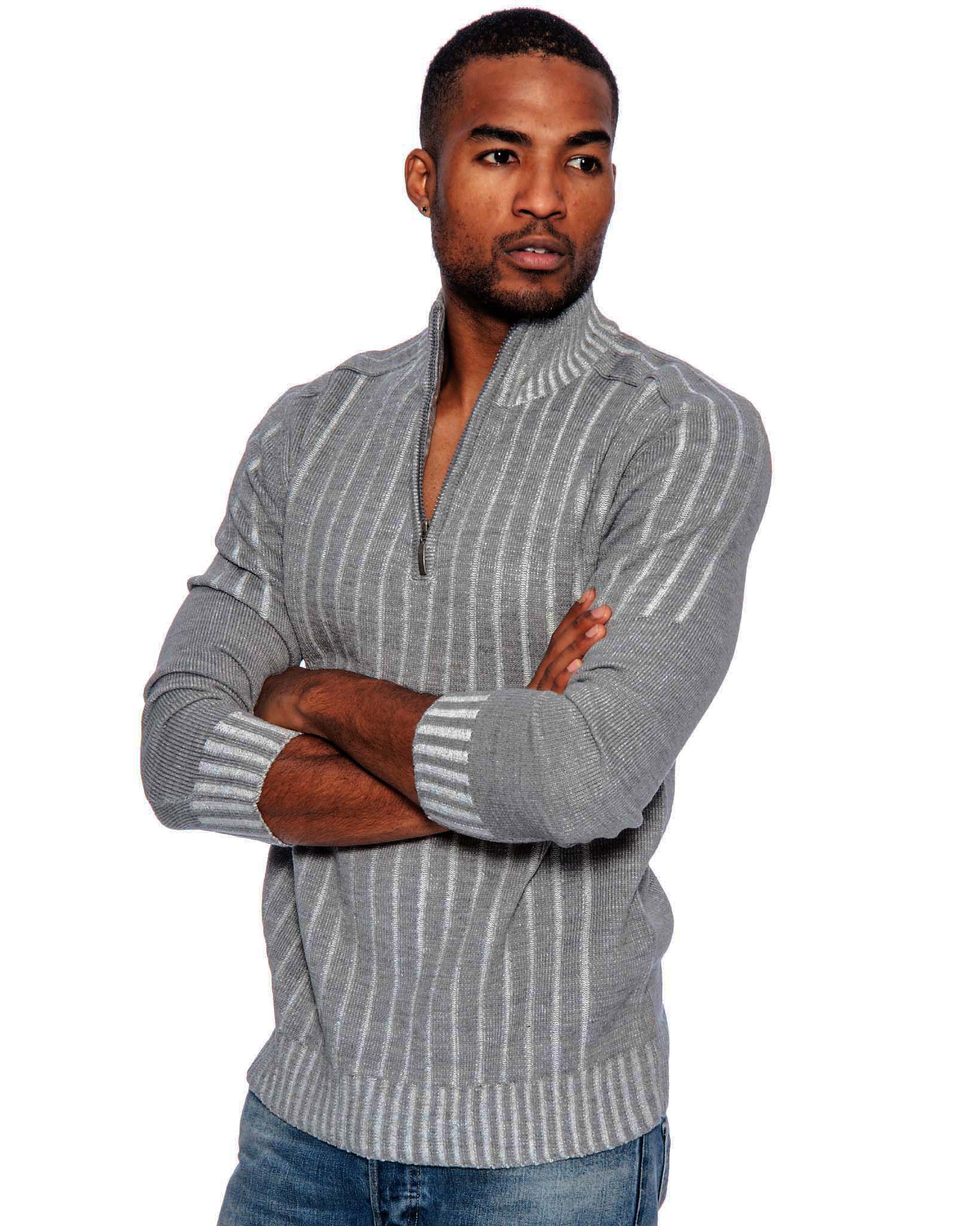 True Rock Men's Half Zip Knit Mock Neck Sweater eBay