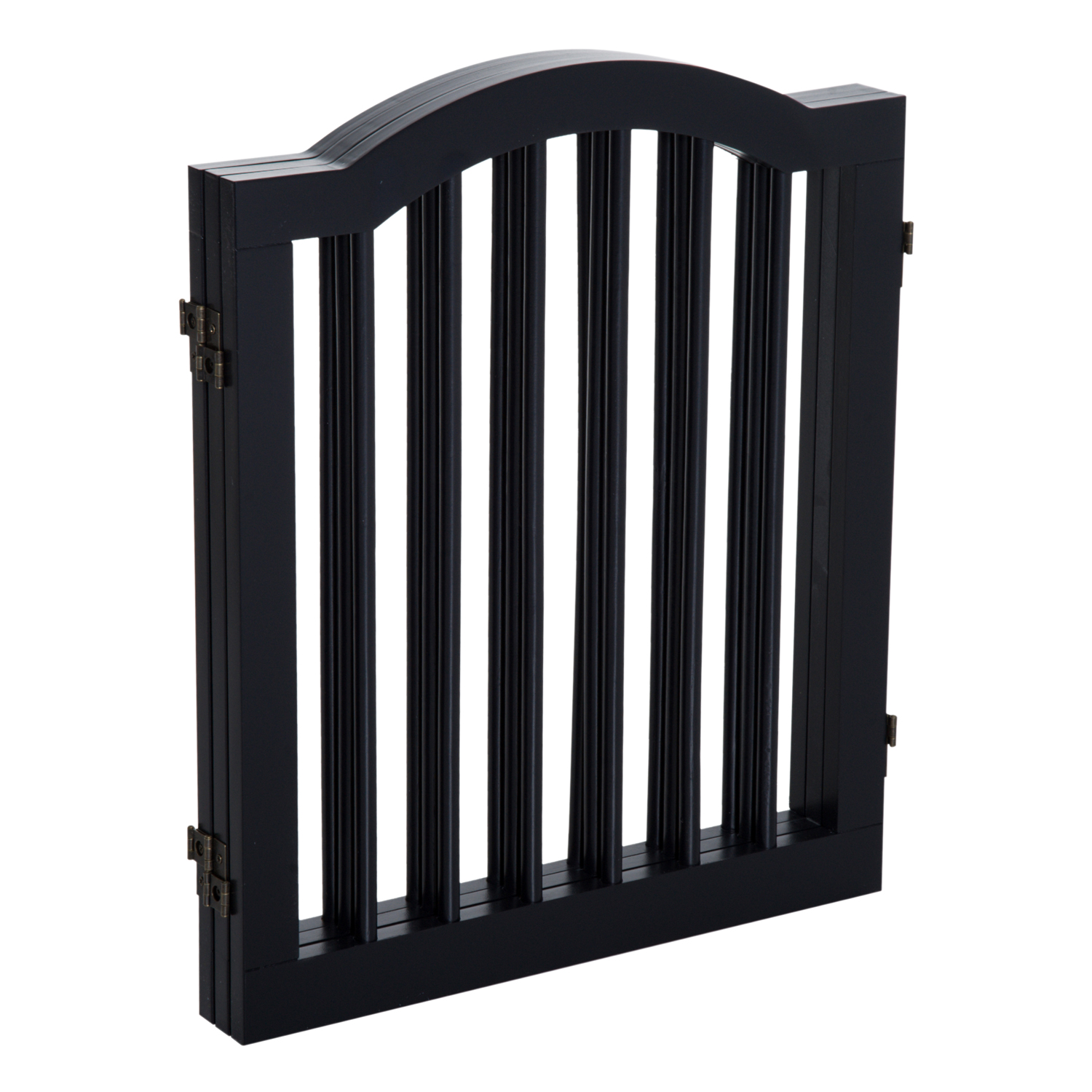 3 Panels Dog Gate Pet Cat Fence Safety Barrier Divider Freestanding Doorway Wood