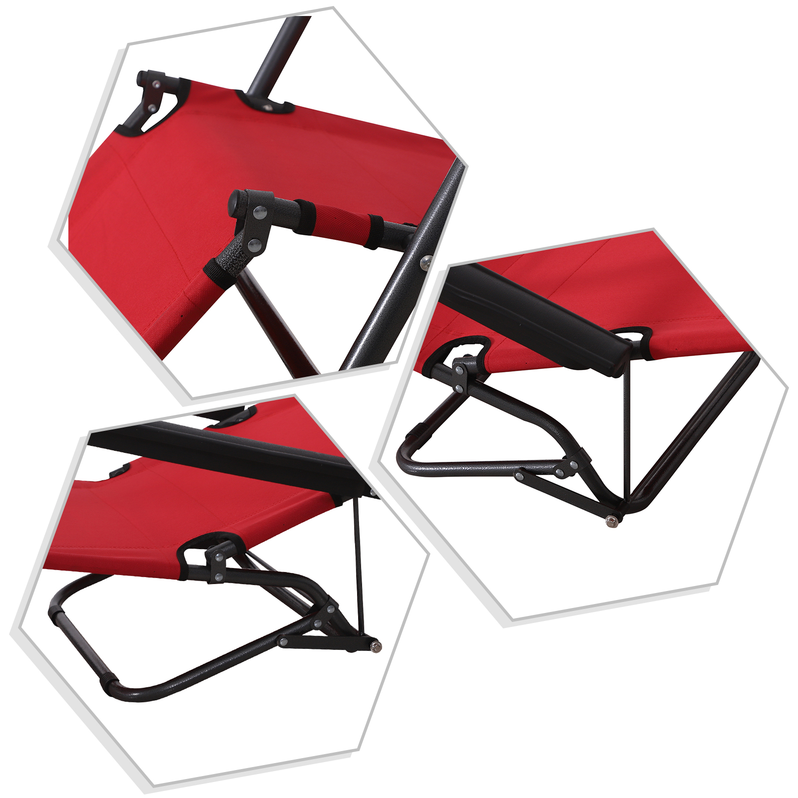 Outsunny Bain de soleil chaise longue transat de jardin
