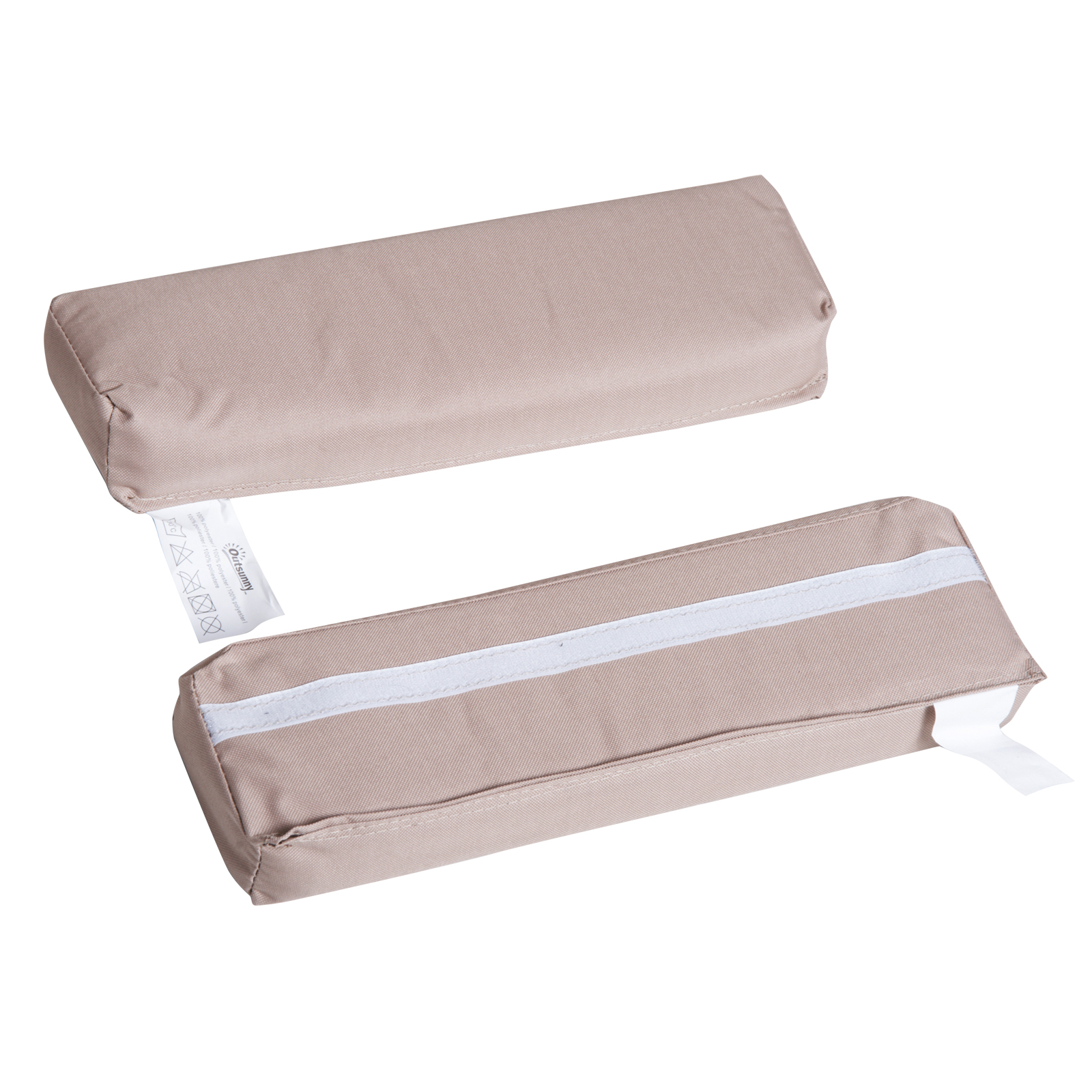 Outsunny Doppelliege Sonnenliege Relaxliege mit Dach rollbar Stahl 3 Farben