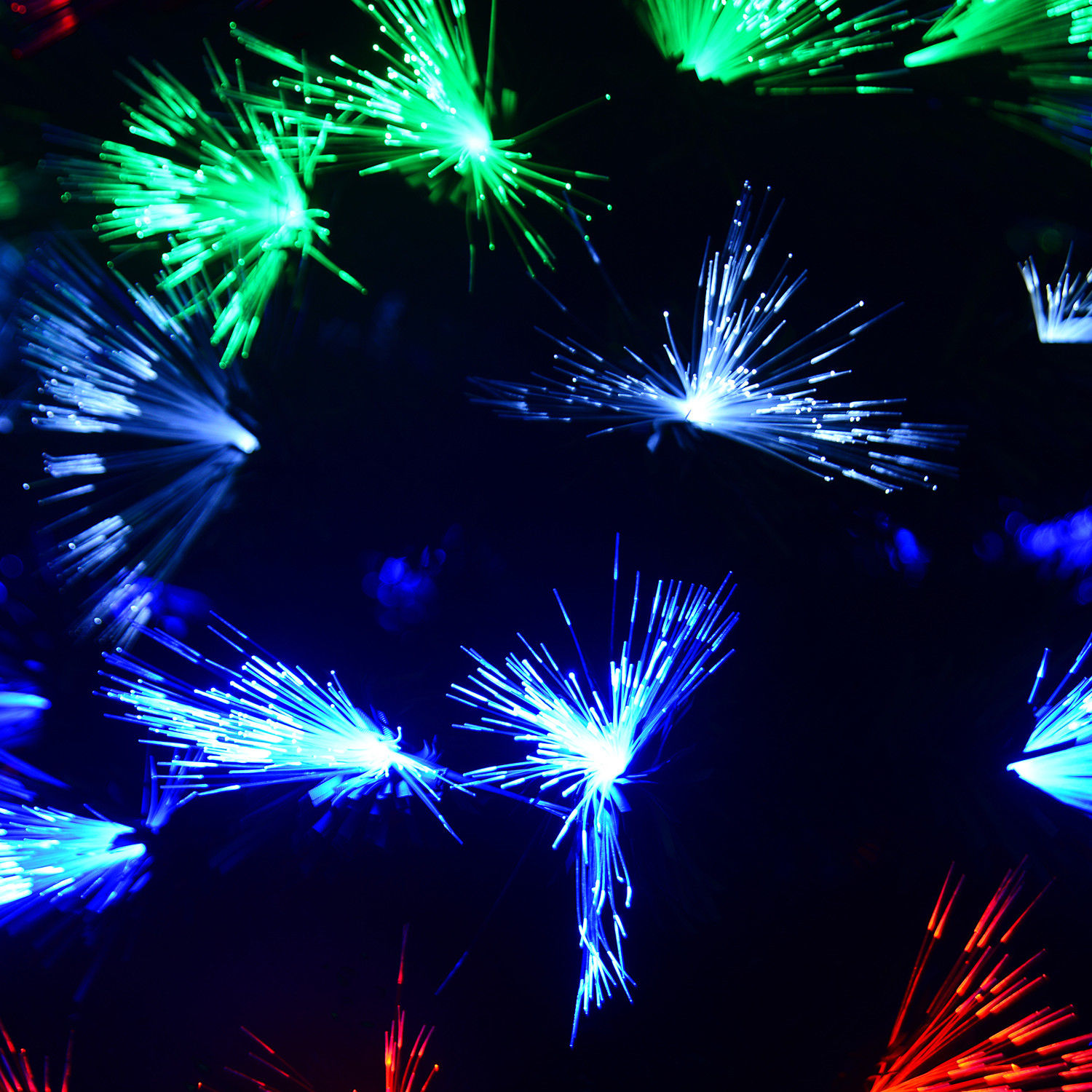 Weihnachtsbaum Tannenbaum Baum LED Glasfaser 150cm//180cm Beleuchtet 4 Farben