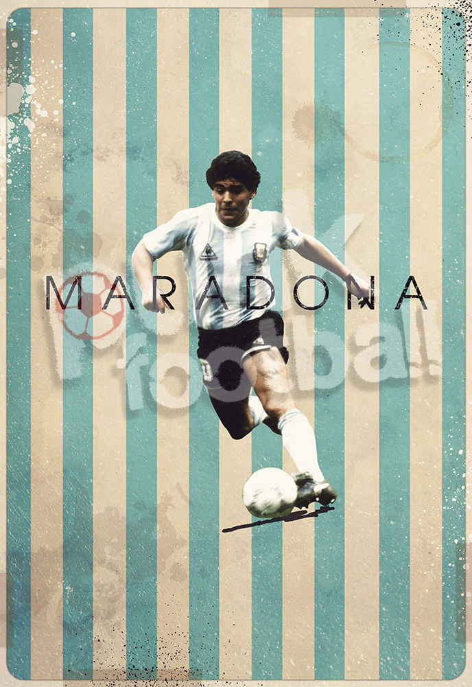 Premium Gildan Diego Maradona Vintage Poster T-Shirt