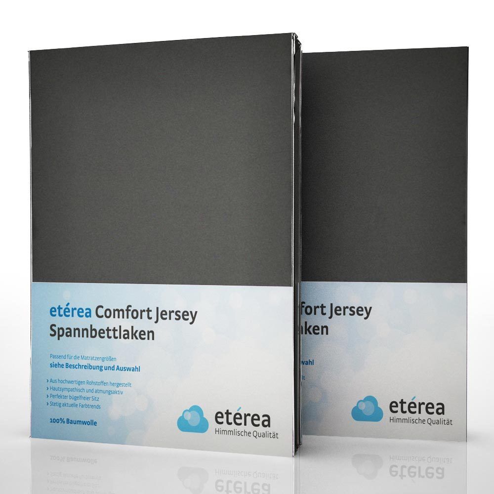 2er Set Doppelpack etérea Jersey Spannbettlaken 90x200cm 100/% Baumwolle