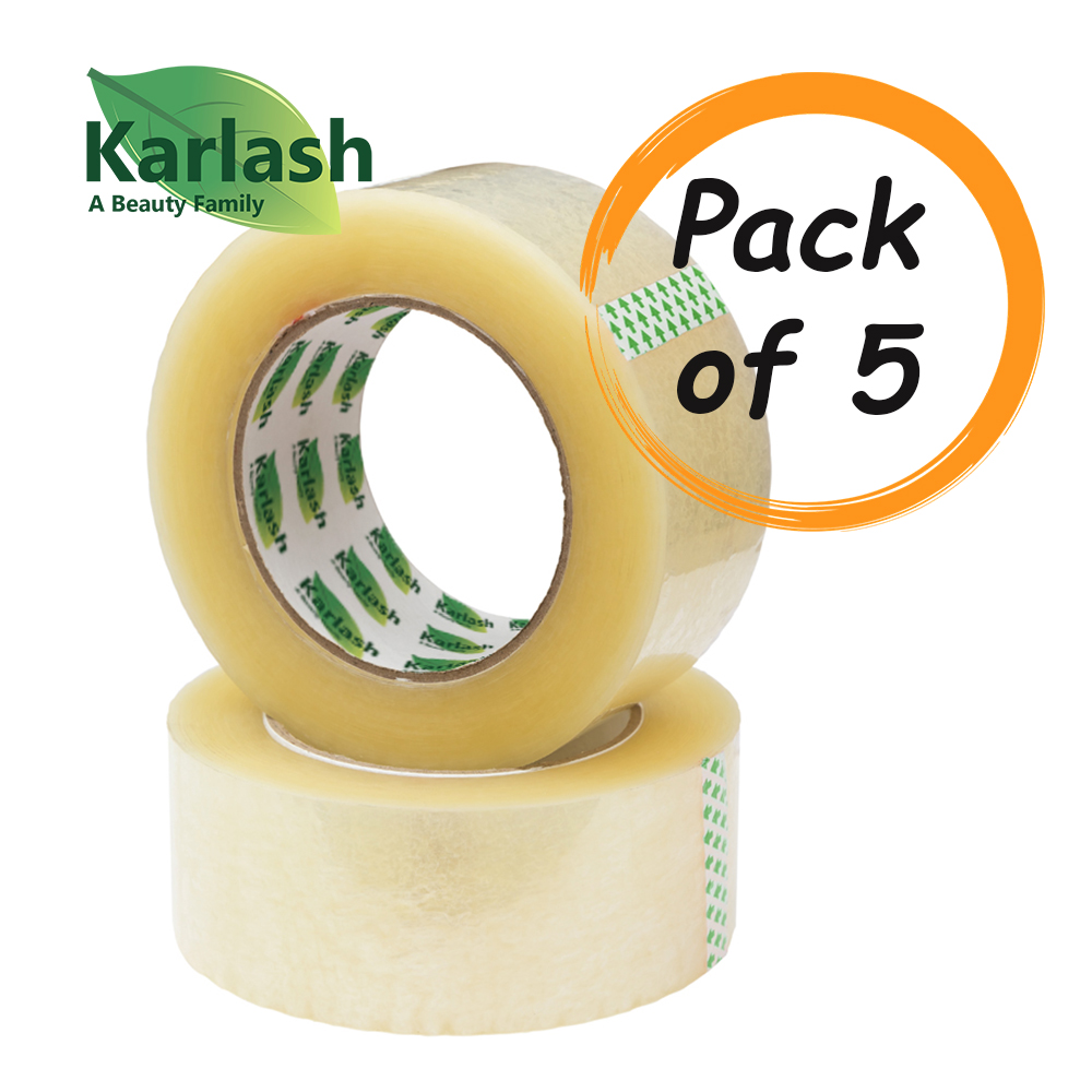 Karlash Large Adhesive Packing Clear Tape 2 Inch Wide 2/" x 110 Yard Refill Roll