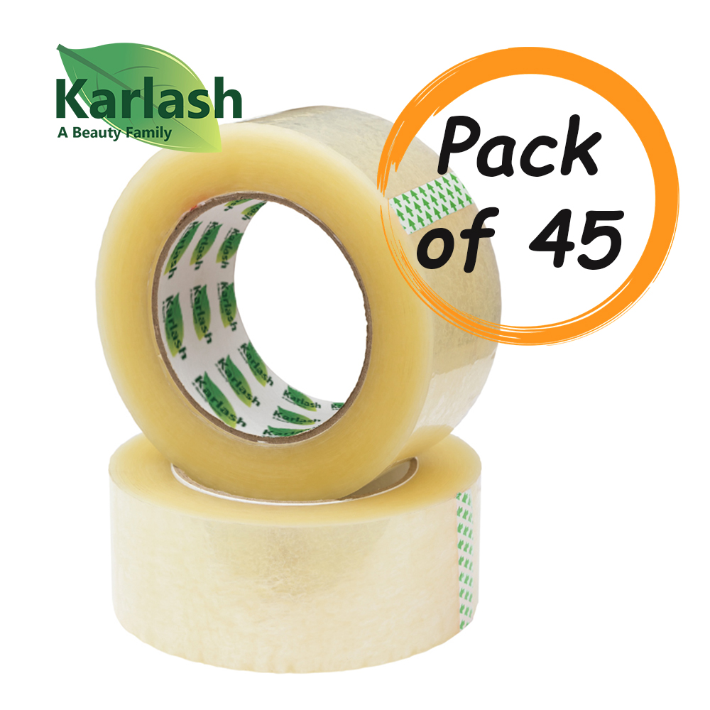 Karlash Large Adhesive Packing Clear Tape 2 Inch Wide 2/" x 110 Yard Refill Roll