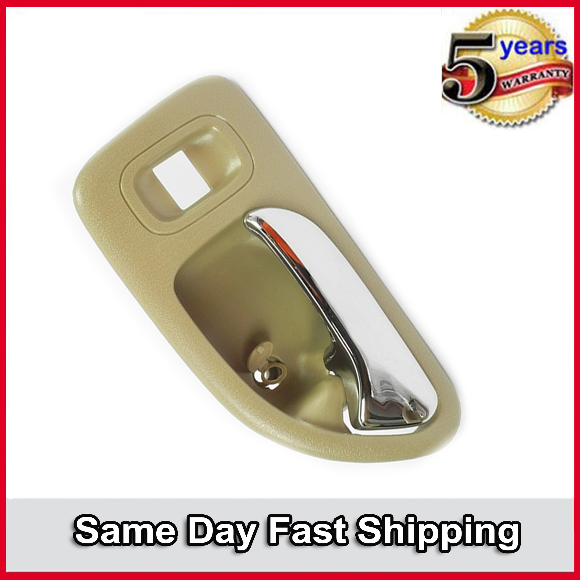 Inside Inner Door Handle Rear Left Driver Side For 1994-1997 Honda Accord Tan