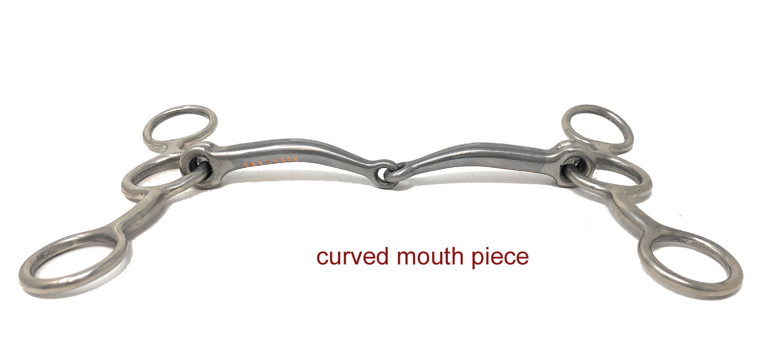Jr Cowhorse bit with Sweet Iron Mouth Stainless Steel Cheeks