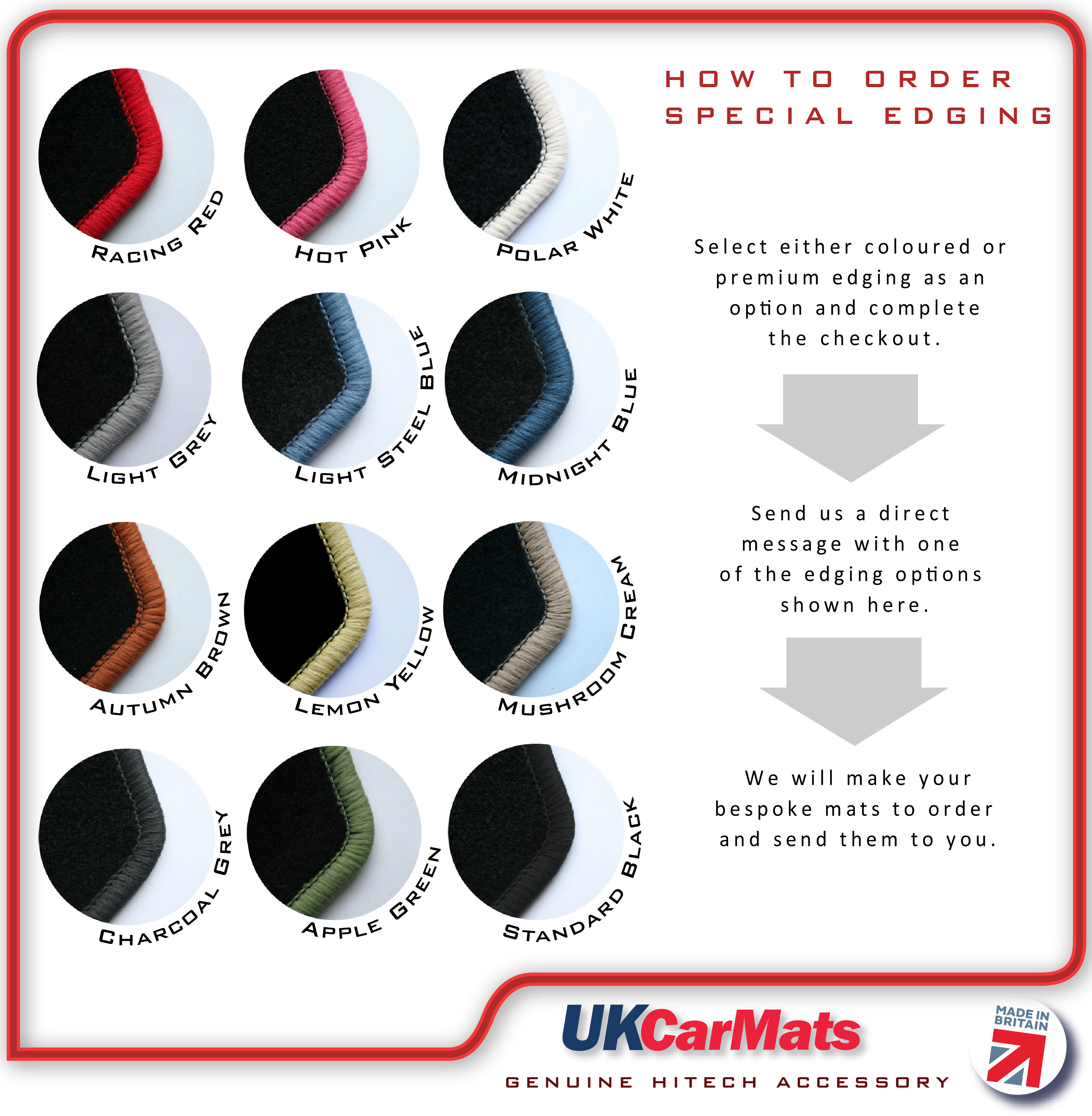 Genuine Hitech Toyota Aygo Tailored Velour Carpet Car Mats 2005-13 One Clip