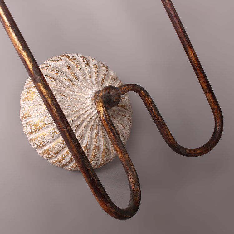 Vintage Style Rustic Aged Gold Scroll /& Leaves Candelabra Indoor Wall Light Lamp