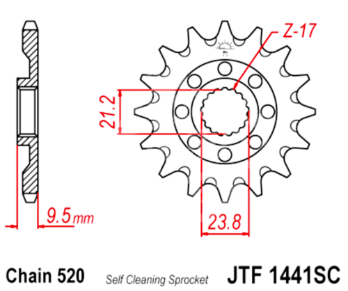 520 JT Sprockets and Drive Chain Kit for Suzuki RMZ 450 2008-2018
