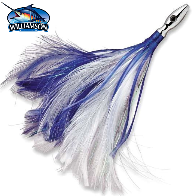 WILLIAMSON PRE-RIGGED SKIRTED LIGHT TROLLING LURE FLASH FEATHER 100mm