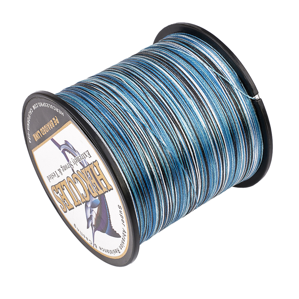 1000M 1094Yds 6-100LB Test Color Select Hercules Braid Fishing Line PE 4 Strands