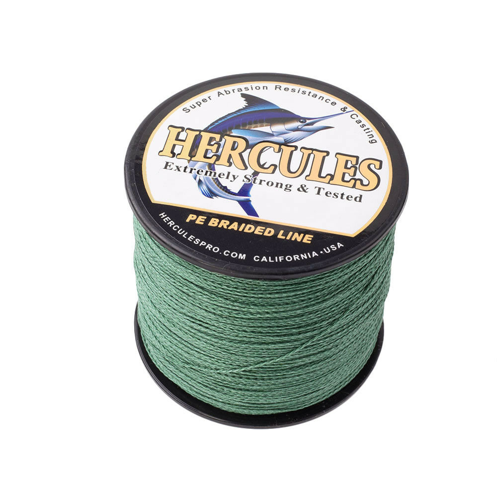 Hercules 2.7kg-45kg 300m 4 Stränge Rund Geflochtene Schnüre Angelschnur Blister