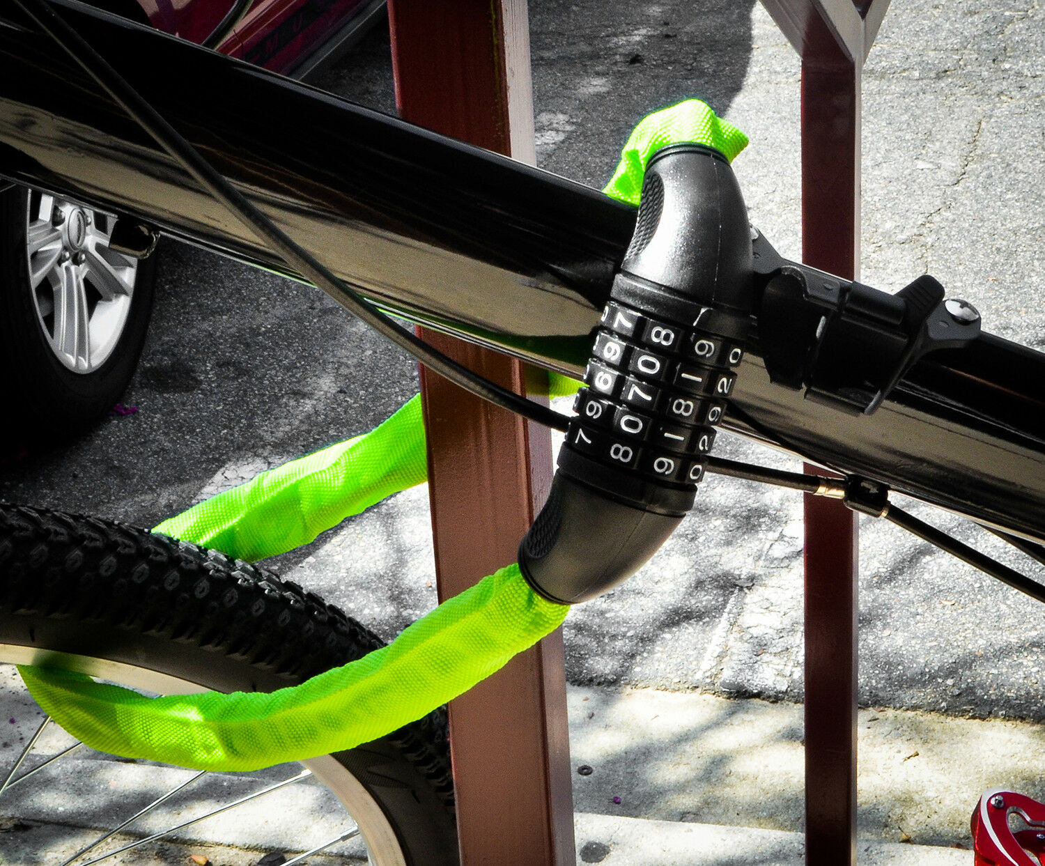 Lumintrail Bike Combination Chain Lock Light Security Anti-theft Durable Strong