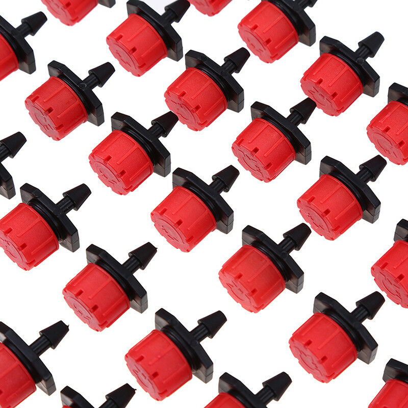 50Pcs Adjustable Garden Irrigation Mist Micro Flow Dripper Water Hose Drip Head