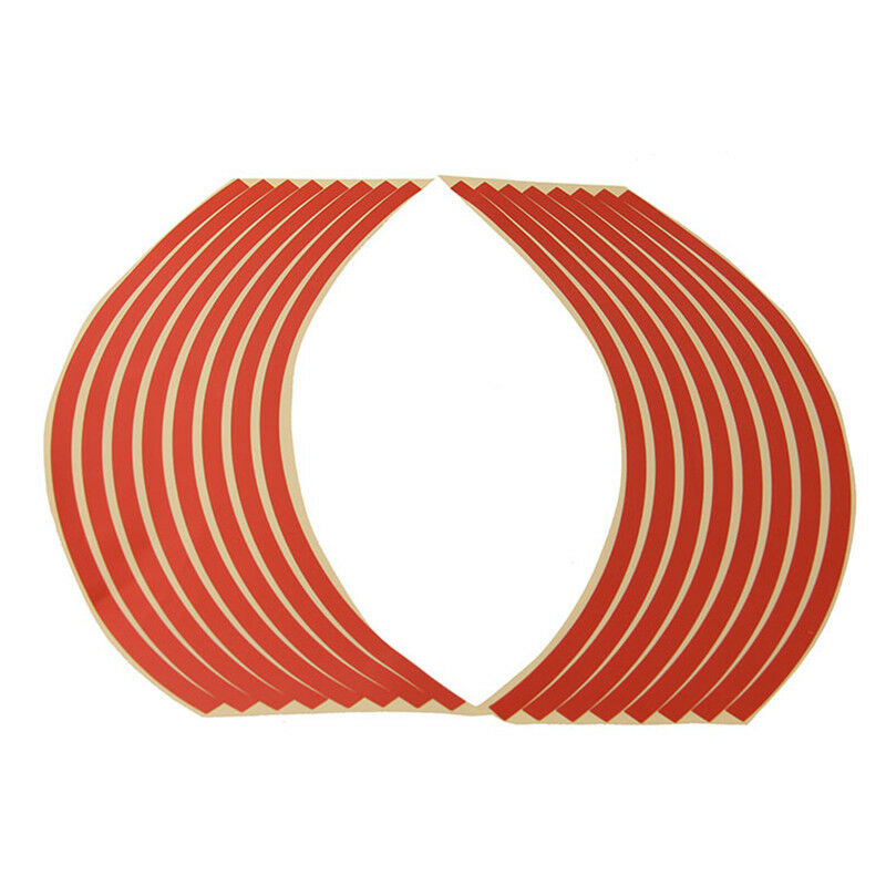 16pcs 10//12//17//19/'/'Motor Car Bike Wheel Sticker Reflective Rim Stripe Tape Decal