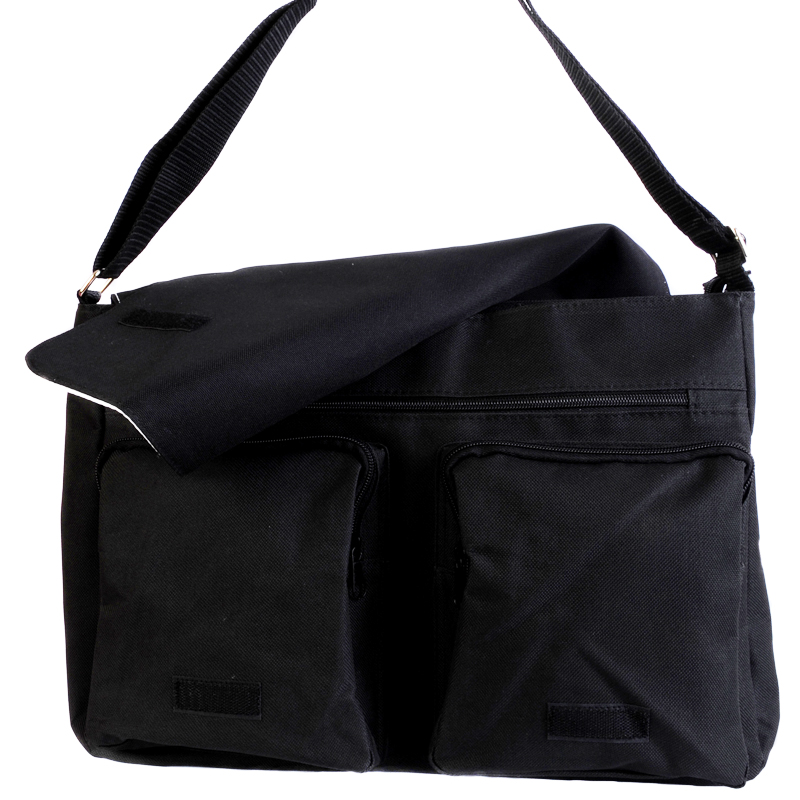 Monde Cartoon Chiens Noir Grande Messenger sac d/'école