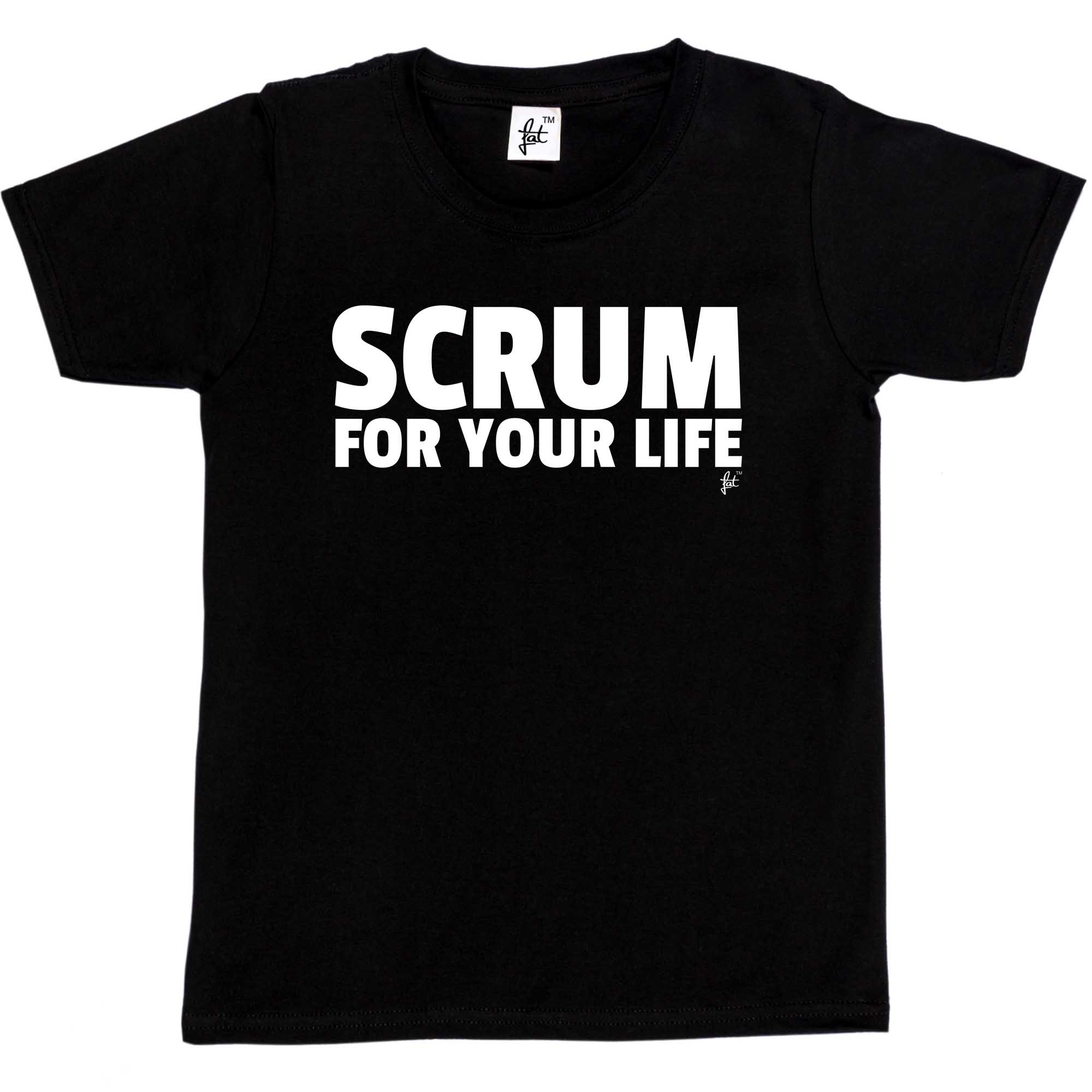 Girls T-Shirt Scrum For Your Life Fun Rugby Rugby World Cup Kids Boys