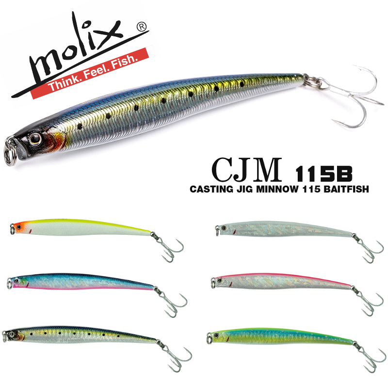 MOLIX SALTWATER CASTING SINKING JIG MINNOW LURE CJM 115B BAITFISH