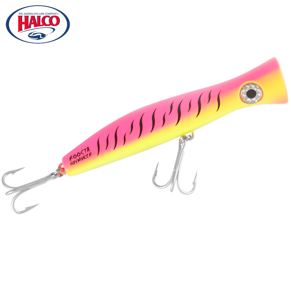 HALCO Ultimate Saltwater Topwater Popping Lure Roosta Popper 195 Haymaker